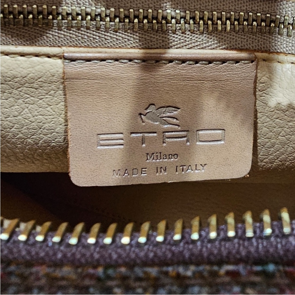 Etro Brown Paisley Tote Bag - Picture 7 of 9